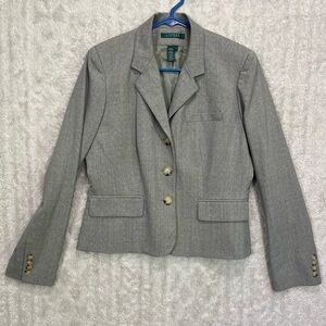 Lauren Ralph Lauren Wool Blazer 3 Button Size 6 Women's
